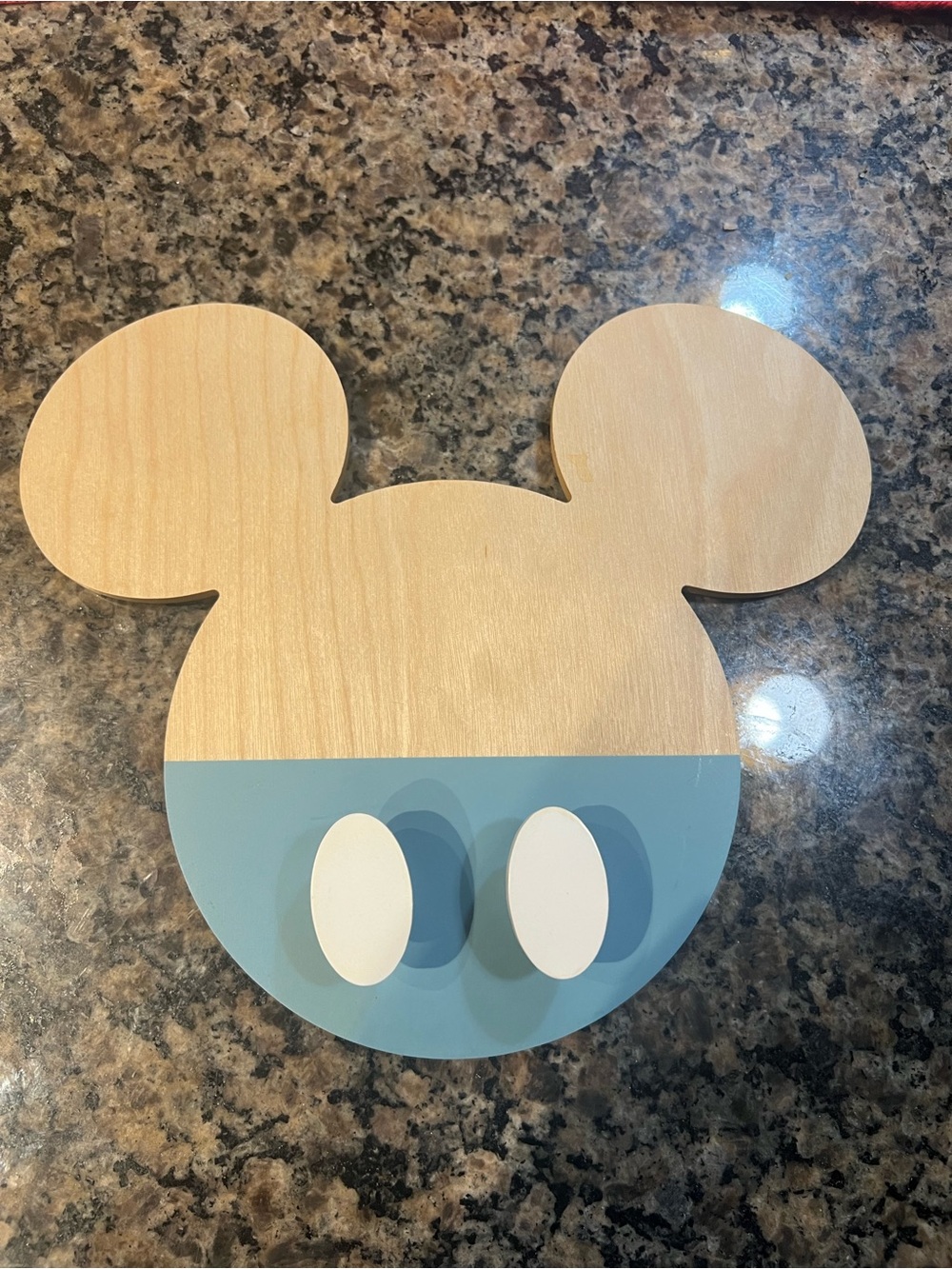 Disney Wooden Mickey Ear Wall Plaque - Natural Wood
